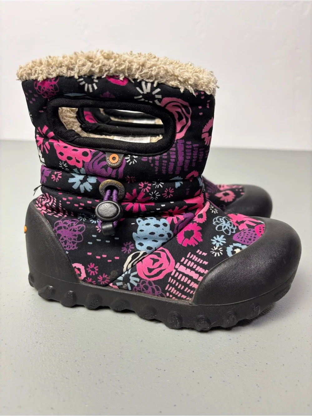 BOGS Kids Girls Waterproof Winter Boots Snow Size 10 Garden Floral Multicolor
